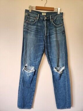 Citizens of Humanity Liya High Rise Classic Crop Distressed Jeans Size 26